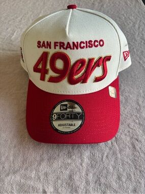 New Era White and Red San Francisco 49ers Embroidered 9FORTY Cap
